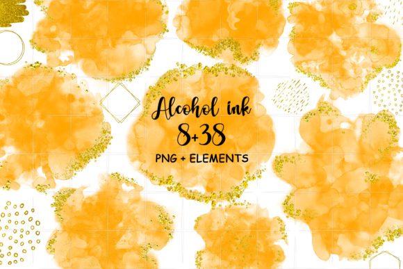 Alcohol Ink Orange Watercolor: A Vibrant Illustration for Modern Branding