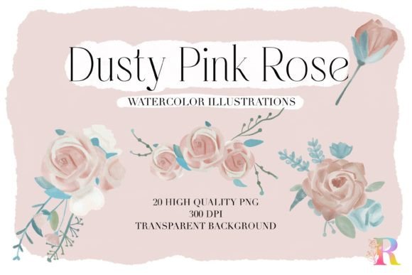 Dusty Pink Rose Watercolor Clipart: A Designer’s Honest Take for Real Embroidery Use