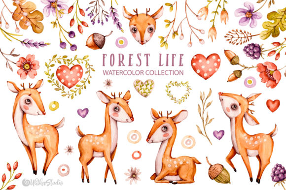 Forest Deer Watercolor Nurse Clipart: A Brand Designer’s Review for Local Business Branding and Packaging Use