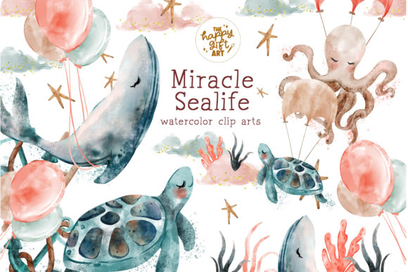 Miracle Sealife Watercolor Clipart: A Designer’s Review for Real Local Branding