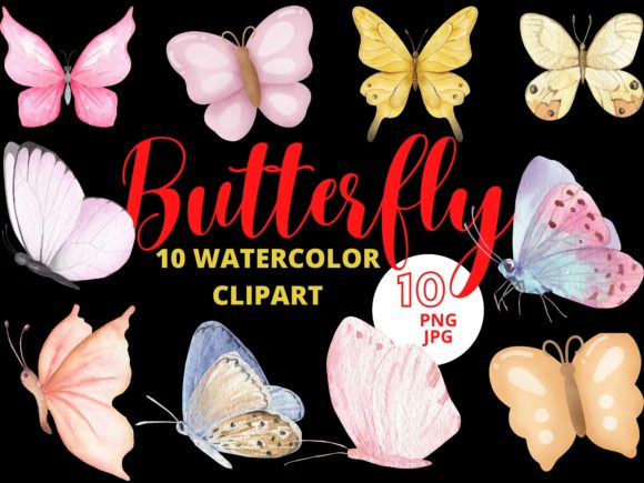 Soft, Feminine, and Versatile: Butterfly Watercolor Clipart Bundle for Local Branding