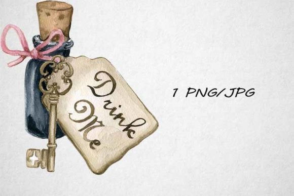 Watercolor Alice in Wonderland Illustrations for Crafters & Handmade Sellers