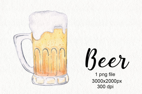 Watercolor Beer Glass Illustrations: A Fresh Touch for Local Branding
