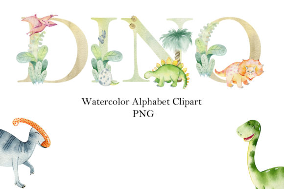 Watercolor Dinosaur Alphabet: A Playful, Handmade Touch for Local Branding