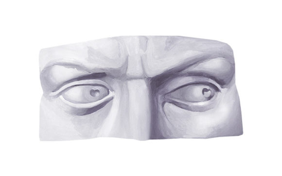 Watercolor Eyes - Classic Art Sculpture Illustrations for Creative Sellers