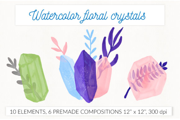 Watercolor Floral Crystals Clipart: A Designer’s Real-Use Review
