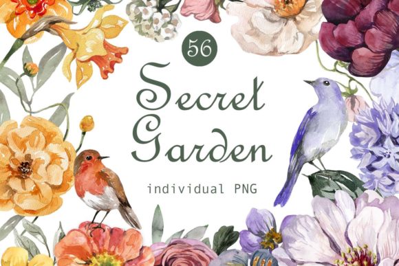 Watercolor Floral Pastel Clipart for Etsy & Digital Product Sellers