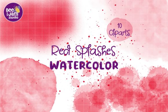 Watercolor Red Splash PNG Sublimation for Crafters & Etsy Sellers