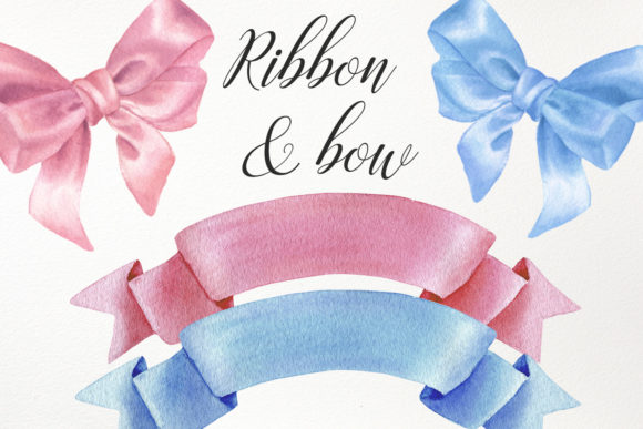 Watercolor Ribbon Clipart: A Soft Touch for Boutique Branding and Packaging